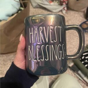 Rae Dunn Iridescent Mug with 'Harvest Blessings'